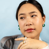 Modern, minimal, and elevated Chinese jewelry (rings, earrings, necklace) to connect with culture and heritage in your everyday.