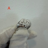 IMPERFECT: Shining Heart Signet Ring Size 5 Silver